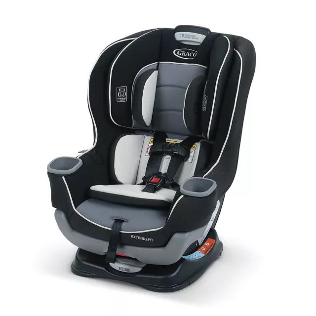 Graco Extend2Fit 2 in 1 Convertible Car Seat (Gotham) Forward/Rear, Extend2Fit