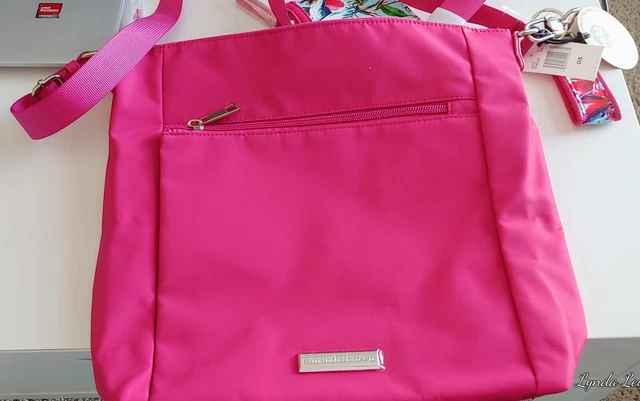 Samantha Brown To-Go Zip Front Crossbody Hot Pink Nwt 3