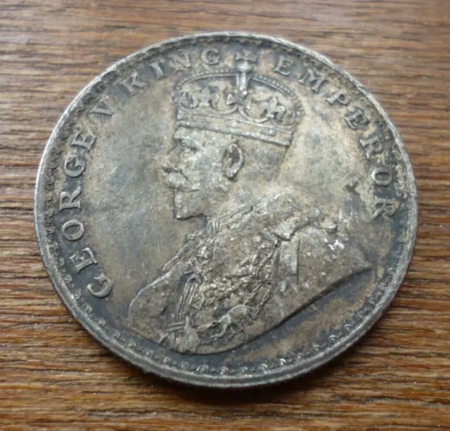 1920 One Rupee Silver Coin. King George V