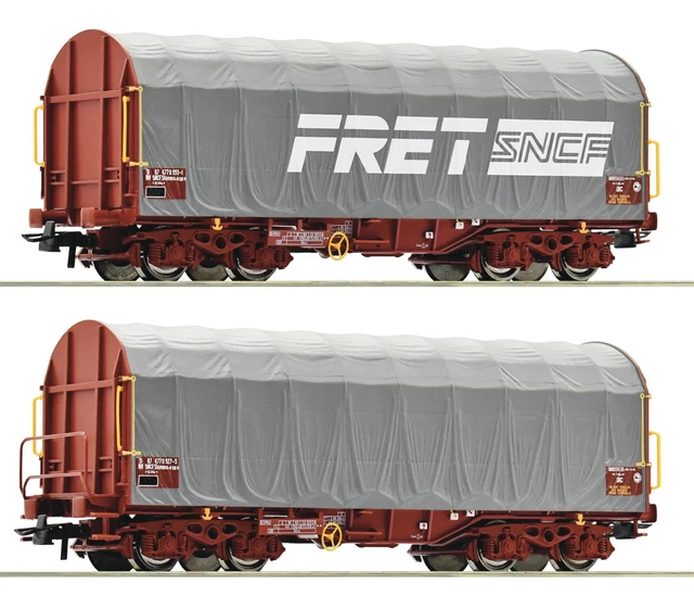 ROCO 77025 2x wagons bâchés type Shimms-u ép. IV - HO 1/87 -