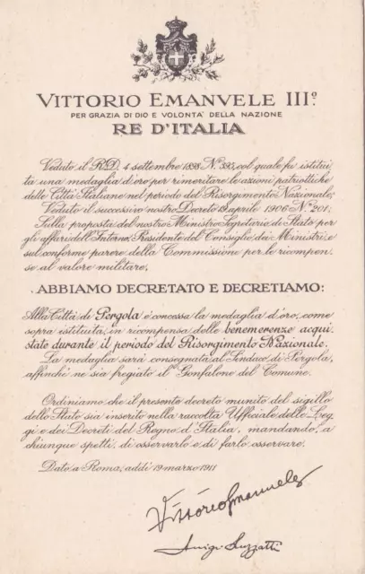 15710-Commemorativa,Vittorio Emanuele Iii, Medaglia D'oro Alla Citta' Di Pergola