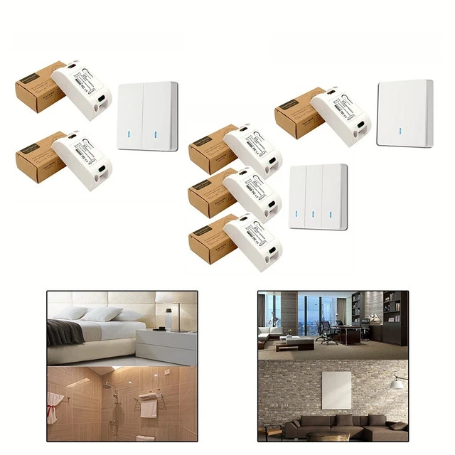 Va Et Vient Sans Fil Lot De 3 Interrupteurs Sans Fil Kinetic Avec Récepteur Et 3 Boutons Smart Switch