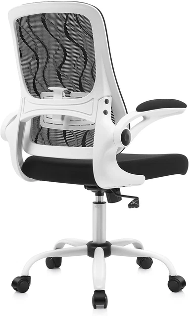 RYANGEL Desk Chair, Ergonomic Office Chair with Flip-Up Arms & Adjustable Lumbar