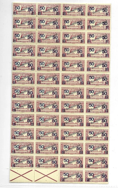 Halbbogen Nr. 252   mit 2 Andreaskreuze  postfrisch