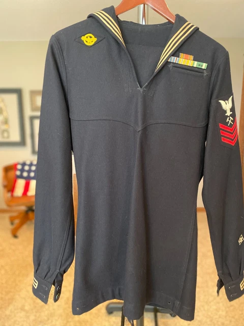 #37U WWII US Navy Seabees 1st Class Carpenters Mate jumper and trouser ...