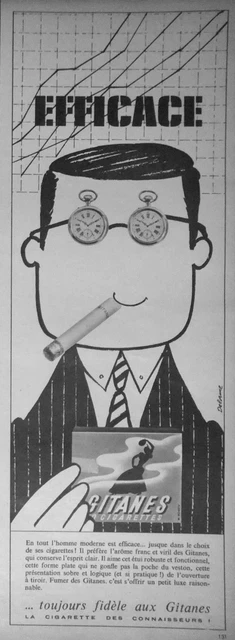 Publicité 1966 Gitanes Cigarettes Des Connaisseurs - Efficace - Delorme - Tabac