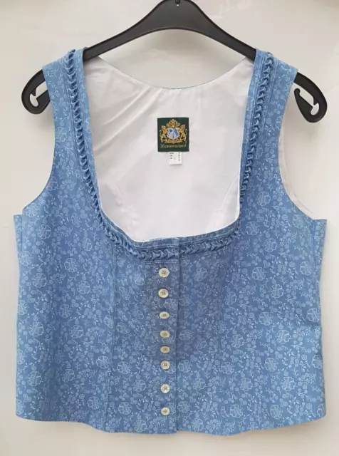Corpetto tradizionale Hammerschmid blu fantasia taglia 48 MAI INDOSSATO