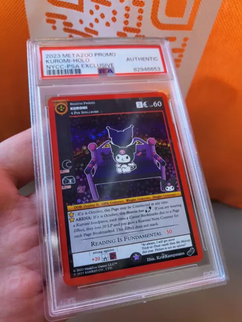 NYCC 2023 exclusive MetaZoo promo card KUROMI foil tcg ccg PSG GRADED Holograph