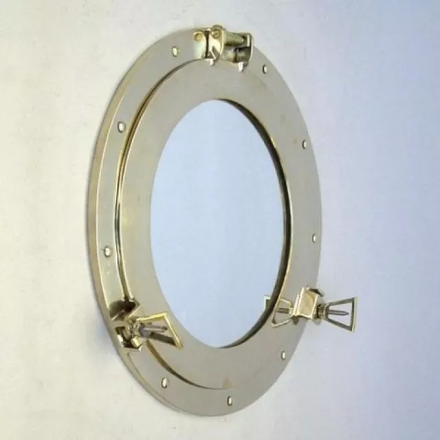 14" Latón Portilla Espejo ~ Portilla~Enviar Portilla~Náutico Decoración ~ Cabina