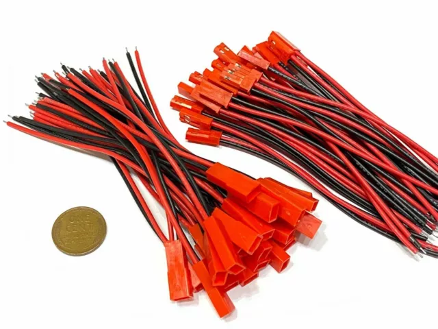 20 x set linea cavo spina connettore JST maschio e femmina per strumenti batteria RC BEC Lipo 2