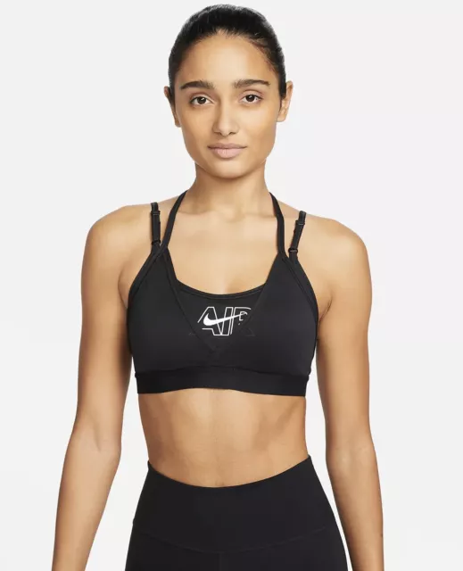 Nike CZ4490-010 Air Dri-FIT Indy Light-Support Padded Strappy Sports Bra