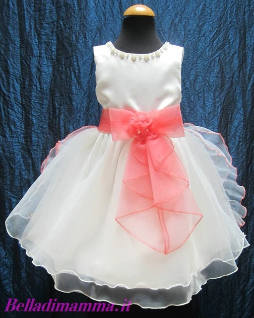 Vestito Abito Damigella Cerimonia Bambina Elegante belladimamma (7-10 anni)
