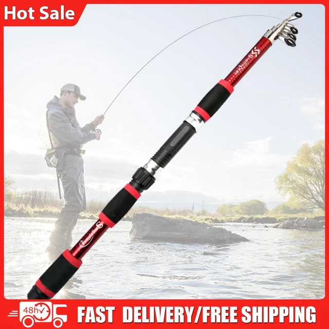 TELESCOPIC FISHING ROD Short Sections 1.8mm Sea Fishing Spinning Rod ...
