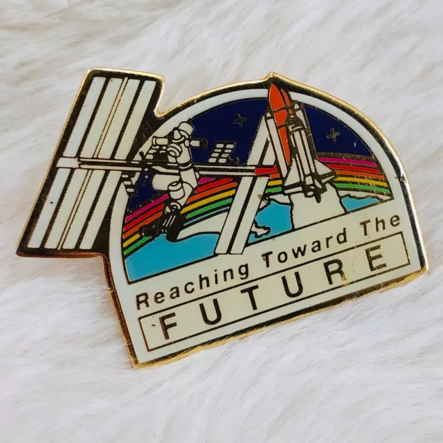 1993 NASA National Quality Month Space Shuttle Lapel Pin - Reaching the Future