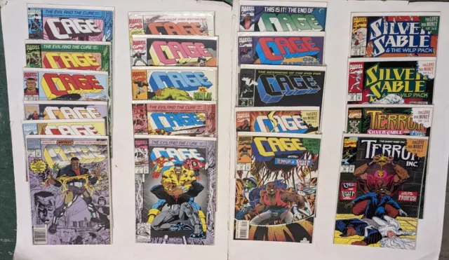 Cage Book Lot - Vol. 1 - Punisher - Silver Sable - Iron Fist - Marvel Comics