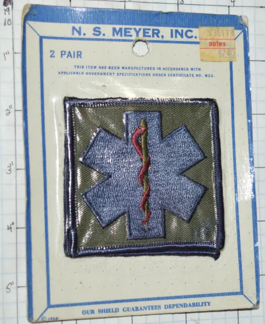 Pair Of Medical Symbol In Subdued Colors Vintage Nip Patch