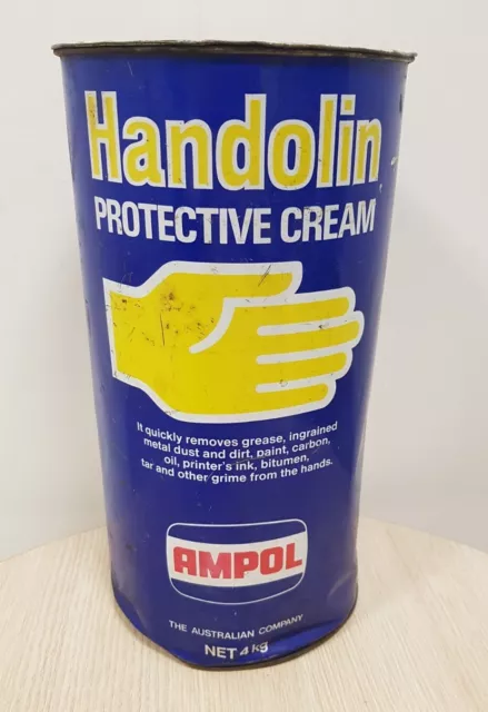 Vintage Ampol Handolin Protective Cream 4kg Tin