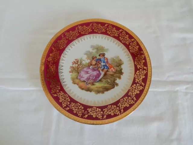 ANCIENNE ASSIETTE en Porcelaine de LIMOGES à Décor FRAGONARD