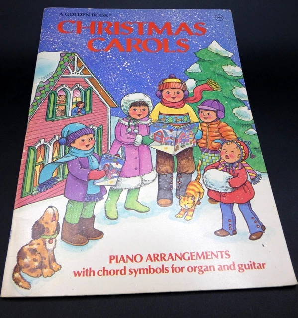 VINTAGE 1981 A Golden Book Christmas Carols Piano Arrangements Organ