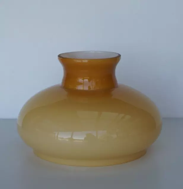 Kerosene Oil Lamp Light Shade Cased Glass Vintage