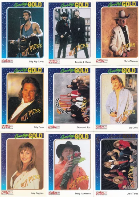 Country Gold Music 1992 Sterling Cards Inc. Complete Base Card Set 100 Mu