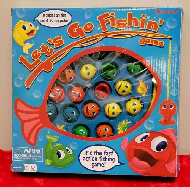 LETS GO FISHIN Game by Pressman - The Original Fast-Action Fishing Game! 1  $5.00 - PicClick