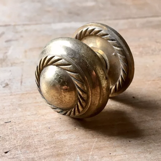 Vintage Solid Brass Cupboard Door Knob Handle Pull Drawer Pull