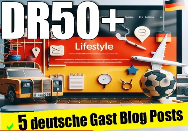 5x Deutsche dofollow Content Backlinks DR50+ inkl. Text 300 bis 500 Wörter SEO🚀