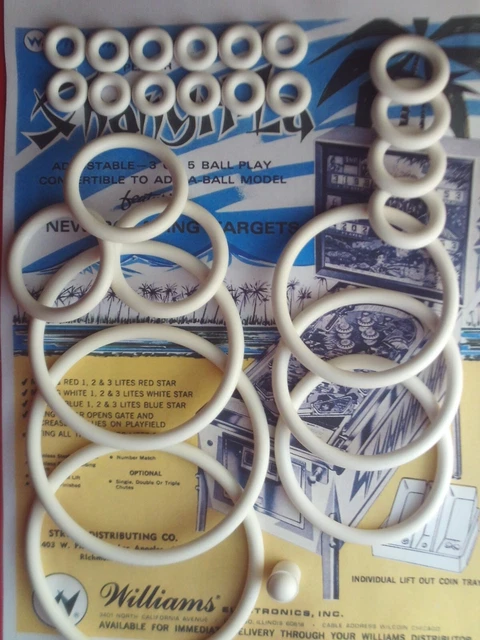 Kit élastiques Caoutchouc Pour Flipper Williams Argosy – Pièces De Rechange Neuves