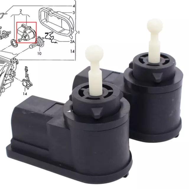 2x Stellmotor Scheinwerfer Leuchtweitenregulierung Für VW Golf AUDI Seat Passat