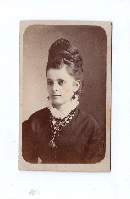H.L. Bingham CDV Foto Damenportrait - San Antonio / Texas / USA um 1880