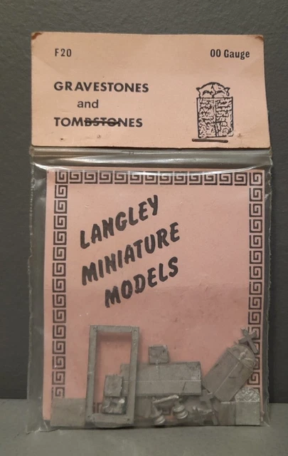 Tumbas de colección diorama lápidas de metal sin usar 1:76 4 mm modelos en miniatura R.I.P