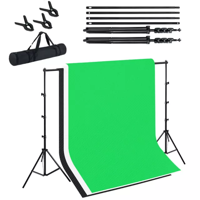 2.6x3m Fotostudio Hintergrundsystem Teleskop Hintergrund Stativ Set Mit Tasche#