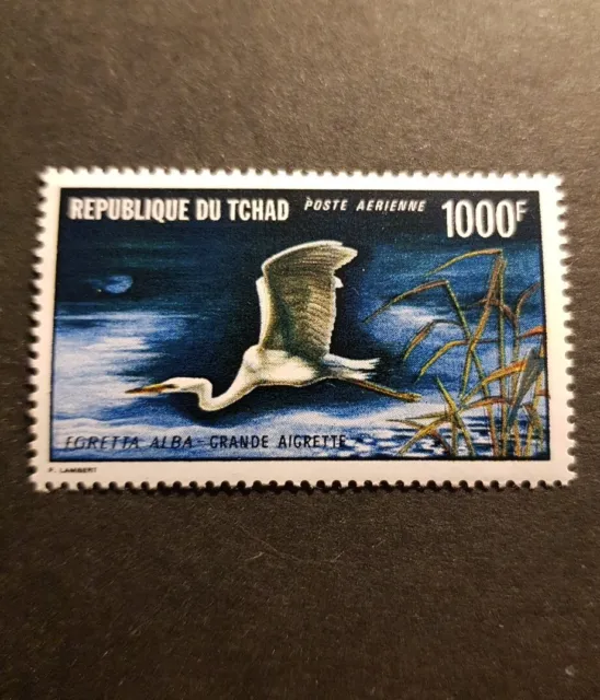 Briefmarke Tschad Tierwelt Vögel Post Luft Pa N°88 Neu Luxus MNH 1971 Wert