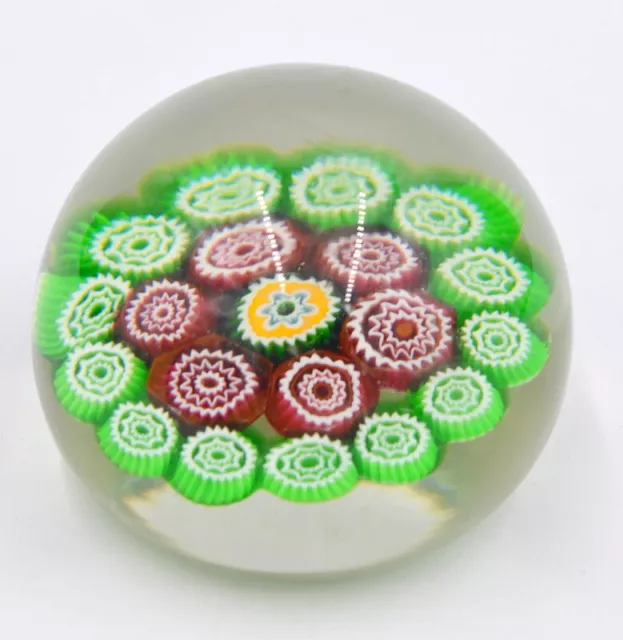 Murano Millefiori Paperweight Briefbeschwerer Blumen bunt