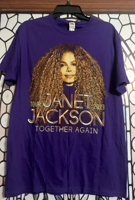 Janet Jackson Together Again Tour 2023 T-Shirt M Music Purple