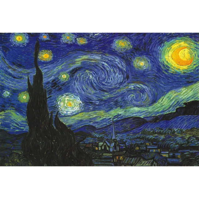 1000 Pieces The Starry Night Jigsaw Puzzles Kids Adult Educational Toy Game Gif