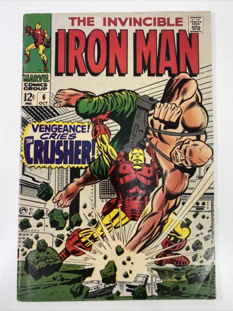 Iron Man #6 (1968 1st Series) - Marvel Comics "Vengeance, Cries the Crusher!"