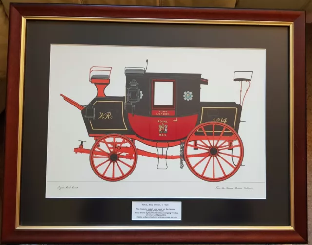 Framed Royal Mail Coach 1820 Lithograph Science Museum Collection Art Print