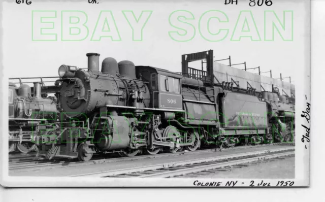 8D229  RP 1950/60s? D&H DELAWARE & HUDSON RAILROAD 2-8-0 CAMELBACK LOCO #806