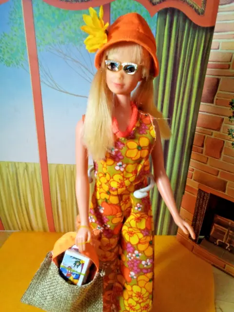 Vintage Mattel Barbie Friend Twist n Turn PJ With Bright Colorful OOAK Look