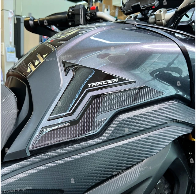 CQJJXKYC Protége-réservoirs Moto Protection De Réservoir De Carburant Antidérapante Pour Moto Tracer 9 GT 2025, Accessoire De Protection Latérale Pour Réservoir De Carburant(Middle