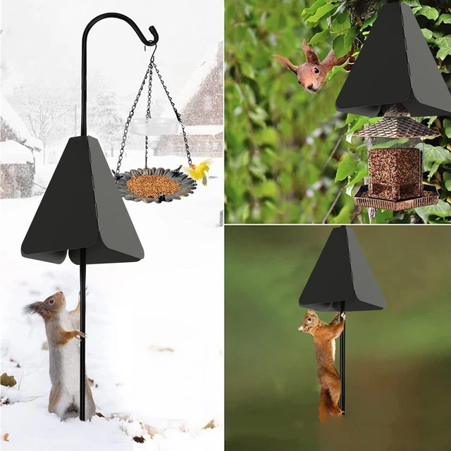 Anti-Rust Wrap Around Squirrel Baffle Protects Bird Feeder from Raccoon Squirrel