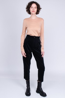 BYBLOS donna blu navy misto seta Cerniera Bottoni Estate Pantaloni Corti IT42 W26 