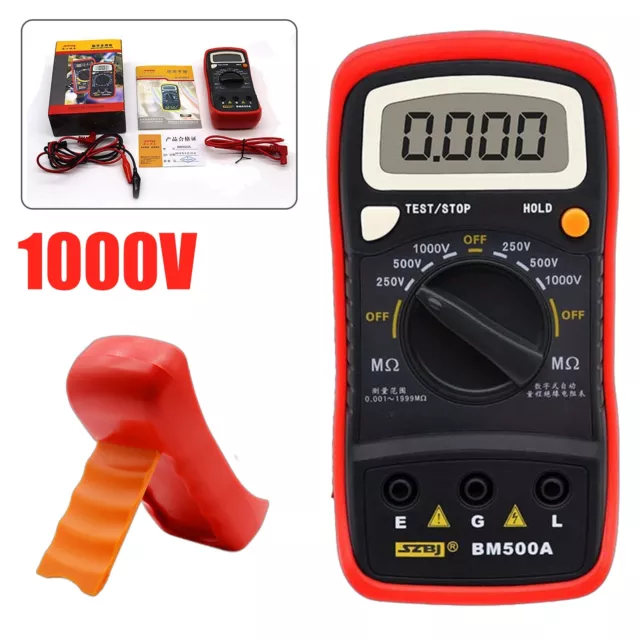 BM500A 1000V 1999M Resistance Tester Digital Insulation Meter Megohmmeter Megger