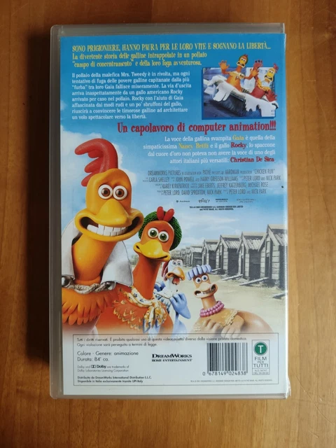 GALLINE IN FUGA Chicken Run Vhs Dreamworks Ex Noleggio EUR 2,99