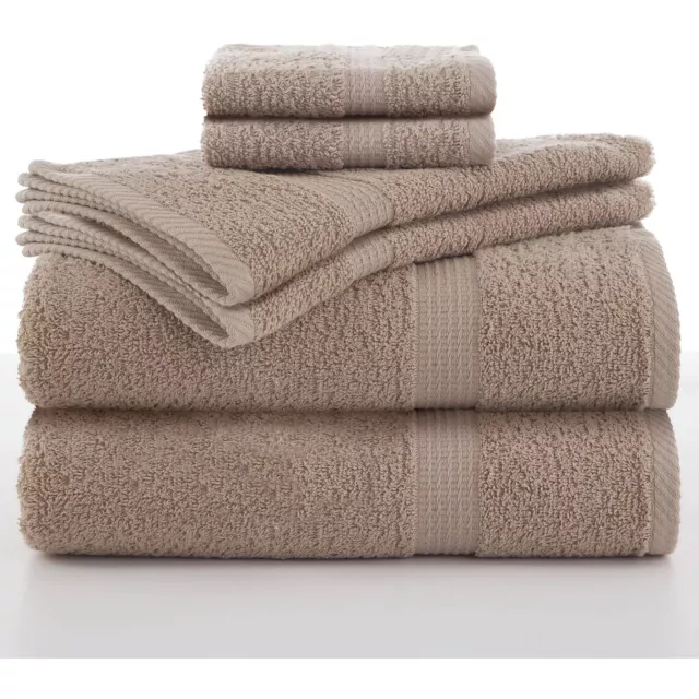 6-piece Luxury Towel Set, 2 Bath Towels 2 Hand Towels 2 Washcloths -600 Gsm 100%