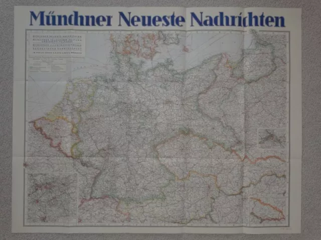 Karte des Deutschen Reiches und Nachbarländer - Perthes Haack - Topographie 1935