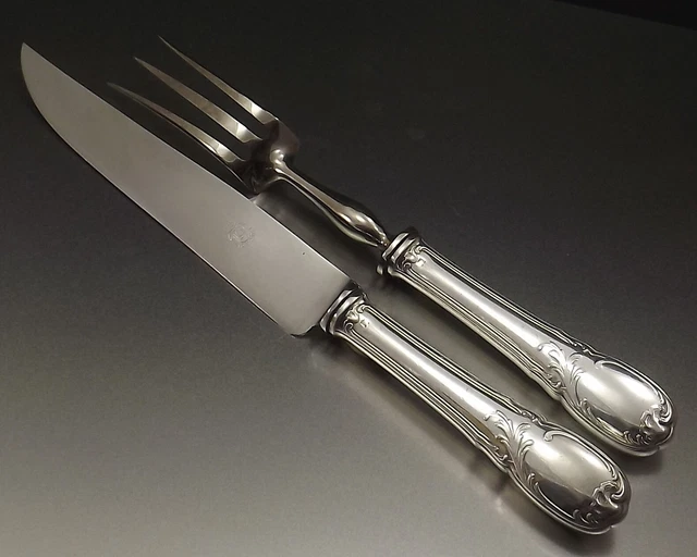 Le Couvert Francais Service A Decouper Louis Xv 2 Pieces Metal Argente Et Inox