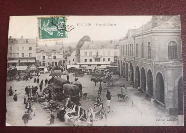 Cpa - 76 - Duclair - Place Du Marche